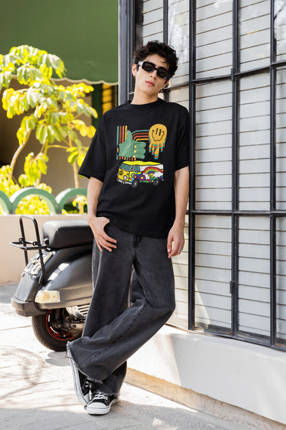 Men's Multicolored Imagination Oversized T shirt