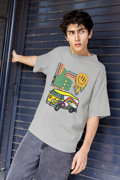 Men's Multicolored Imagination Oversized T shirt