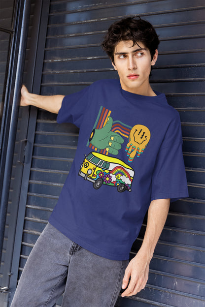 Men's Multicolored Imagination Oversized T shirt