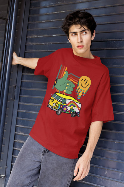 Men's Multicolored Imagination Oversized T shirt