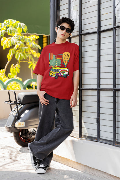 Men's Multicolored Imagination Oversized T shirt