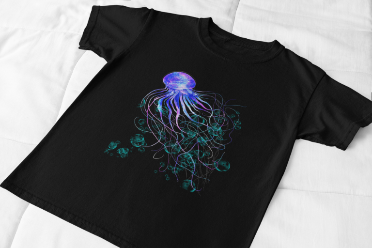 Men's Jelly Fish T-shirt Black by ZealforTee