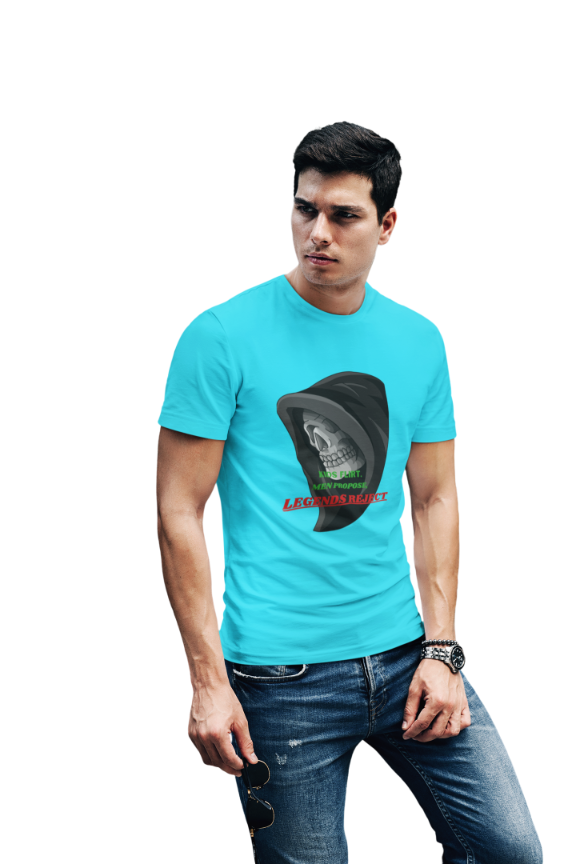 Men's Legends Reject Skull T-shirt SkyBlue by ZealforTee