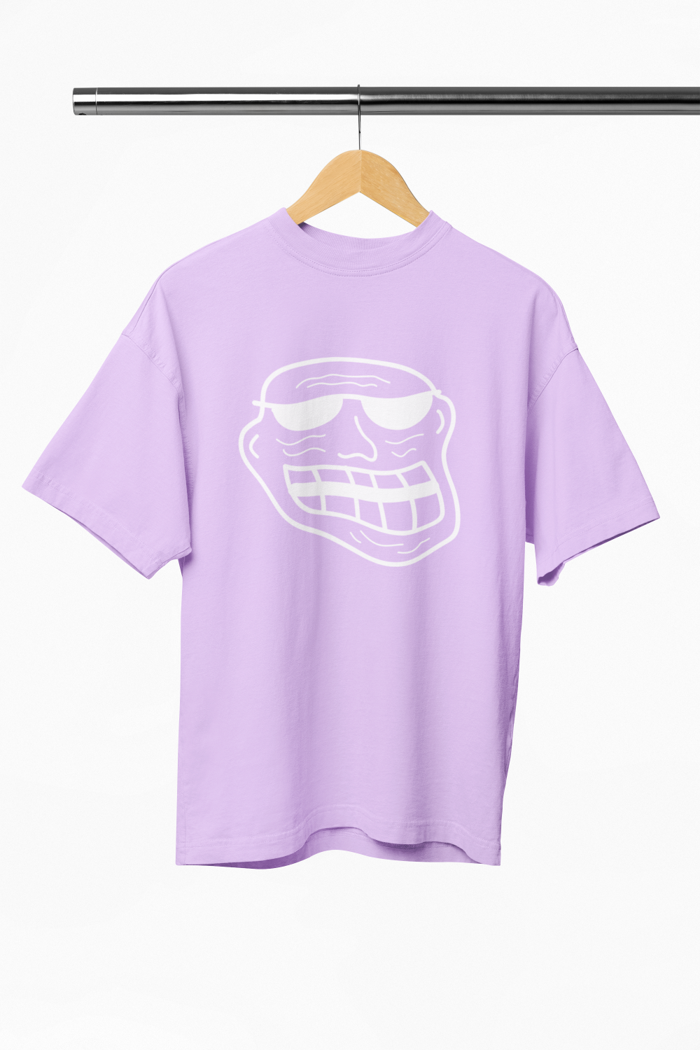 Men's Troll Face Graphic Printed T-Shirt Iris Lavender by ZealforTee