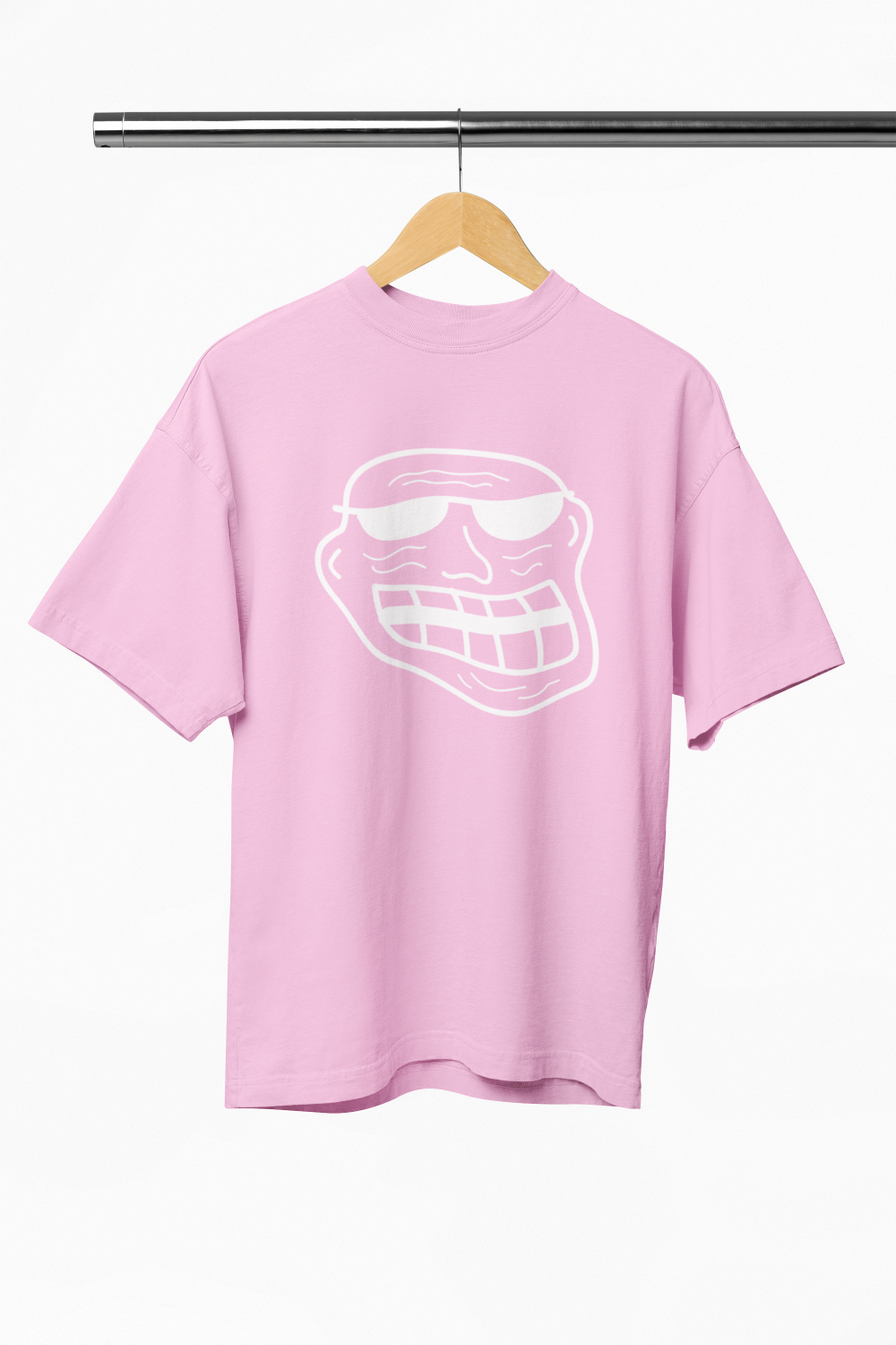Men's Troll Face Graphic Printed T-Shirt Pink by ZealforTee