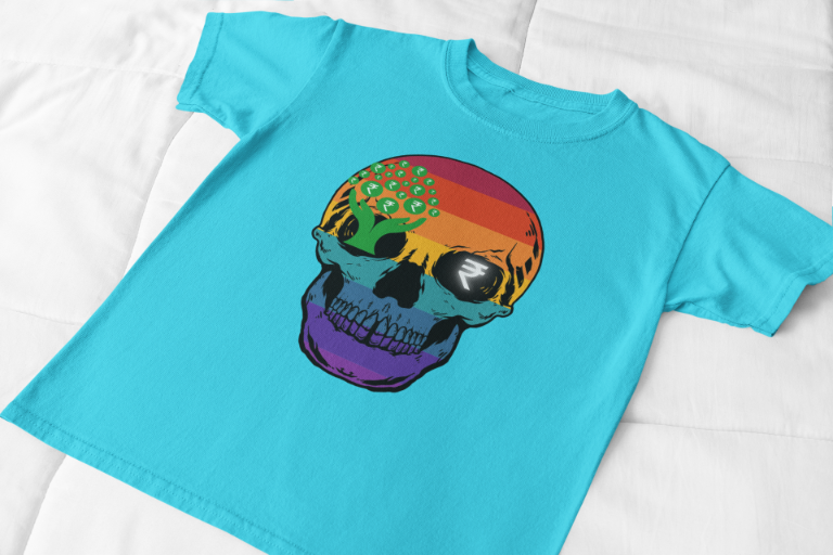 Men's Skull Money T-shirt SkyBlue by ZealforTee