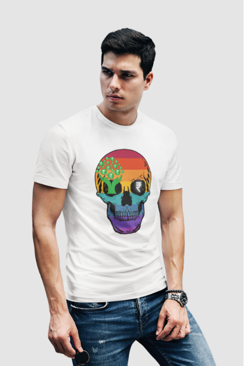 Men's Skull Money T-shirt Black by ZealforTee