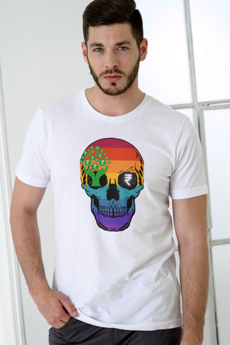Men's Skull Money T-shirt Black by ZealforTee