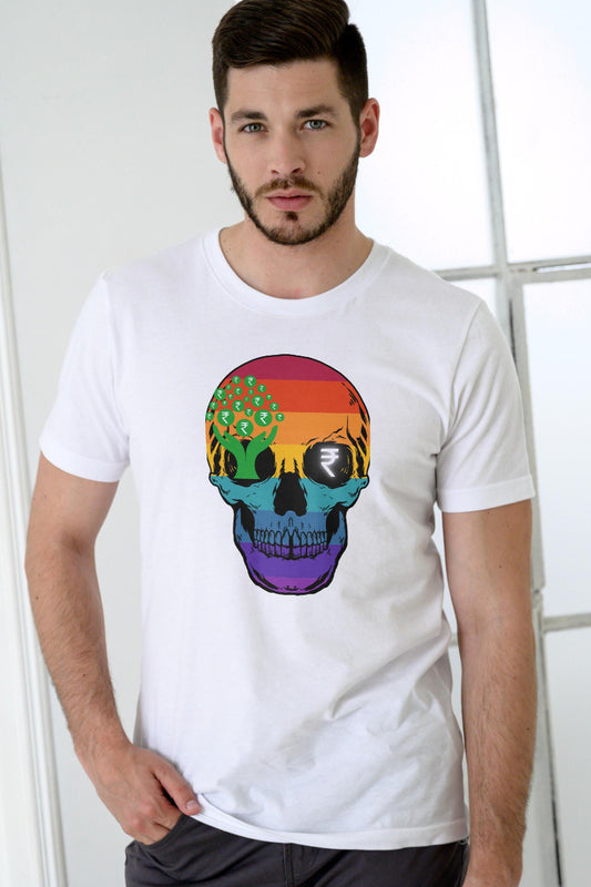 Men's Skull Money T-shirt Black by ZealforTee