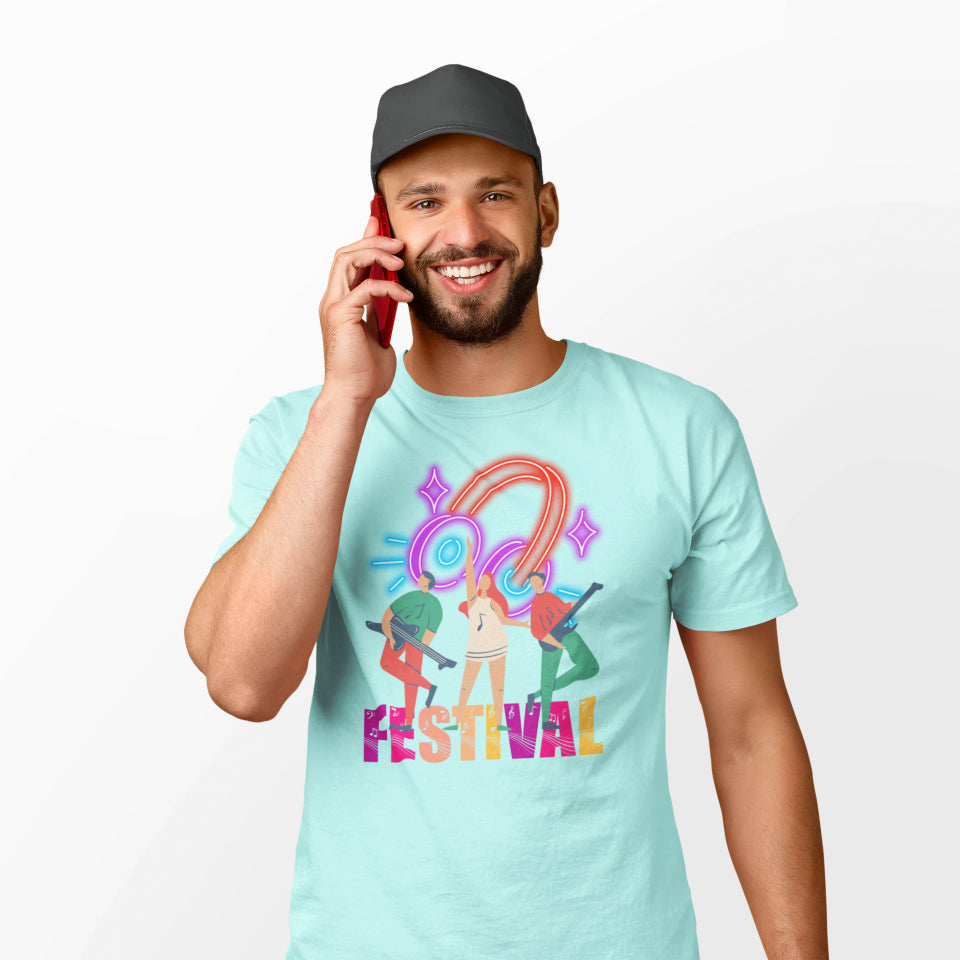 Men's Music T-shirt Mint by ZealforTee
