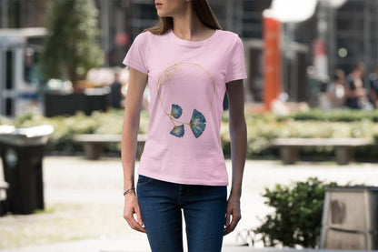 Women's Butterfly and Rings T-shirt Iris Lavender by ZealforTee