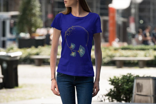Women's Butterfly and Rings T-shirt Iris Lavender by ZealforTee