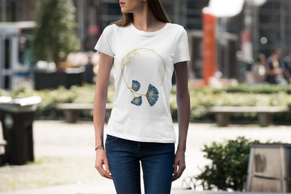 Women's Butterfly and Rings T-shirt Iris Lavender by ZealforTee