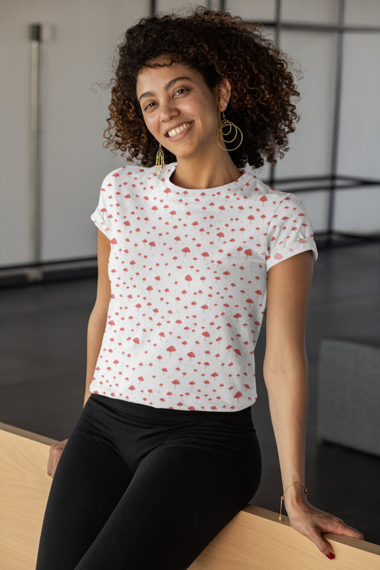 Women's All Over Print Mushrooms T-shirt