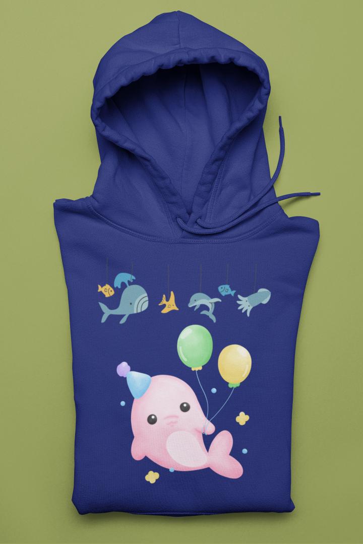 Women's Dolphin Hoodie Sweatshirt Black by ZealforTee