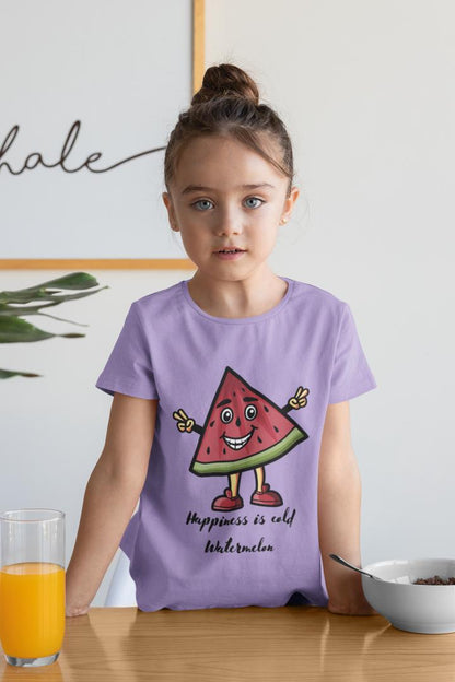 Kid's Happy Watermelon Unisex Tshirt White by ZealforTee