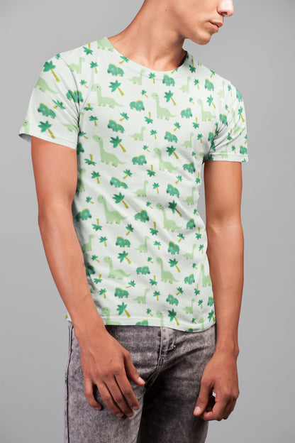Men's All Over Print Dino Print T-shirt