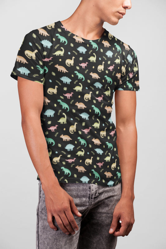 Men's All Over Print Dino T-shirt
