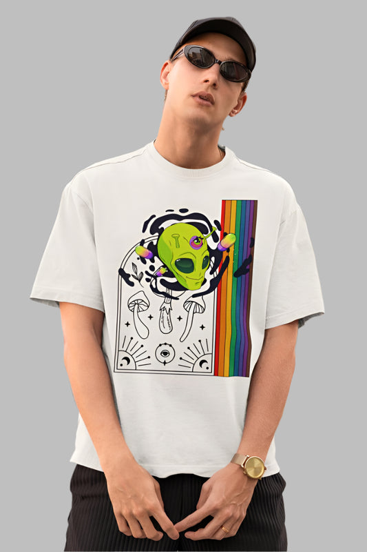 Men's Multicolored Crown Oversized T shirt Coral by ZealforTee