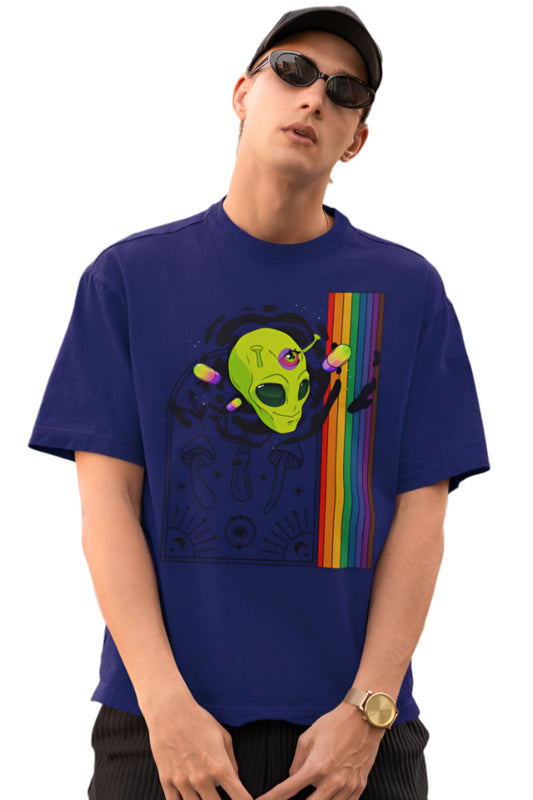 Men's Multicolored Crown Oversized T shirt Coral by ZealforTee