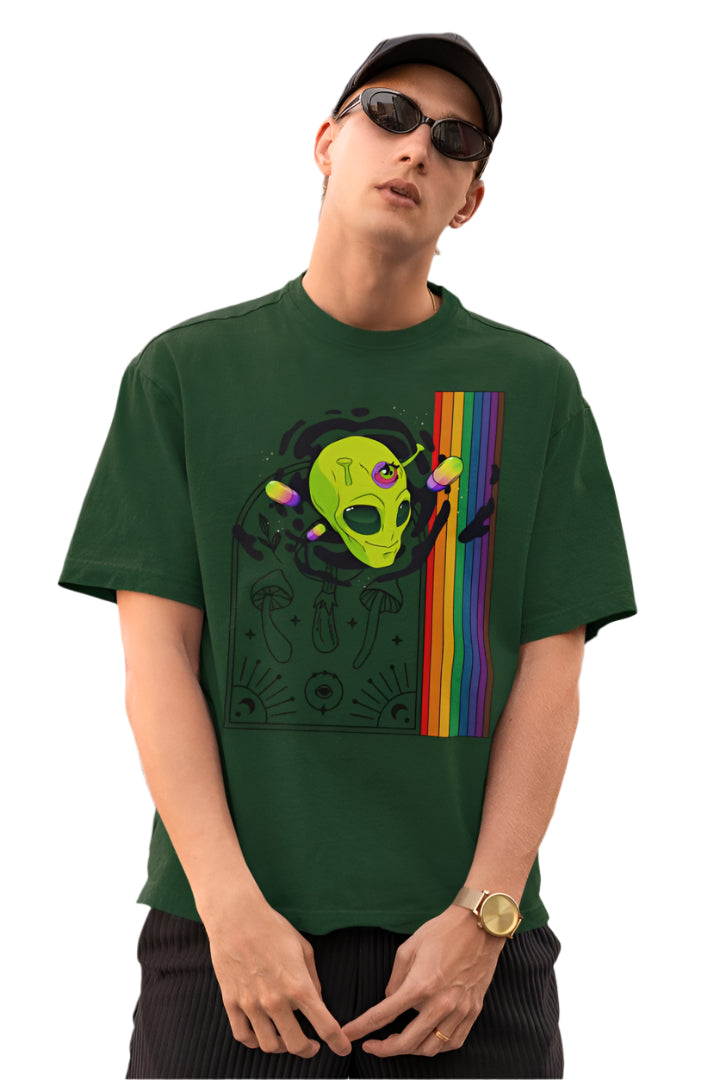 Men's Multicolored Crown Oversized T shirt Coral by ZealforTee