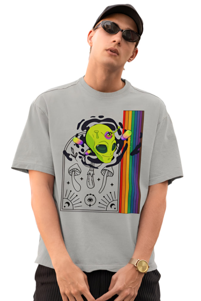 Men's Multicolored Crown Oversized T shirt Coral by ZealforTee