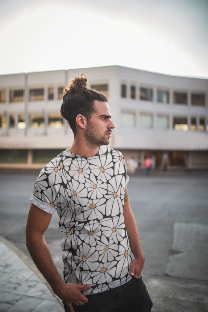 Men's All Over Print Flowers T-shirt