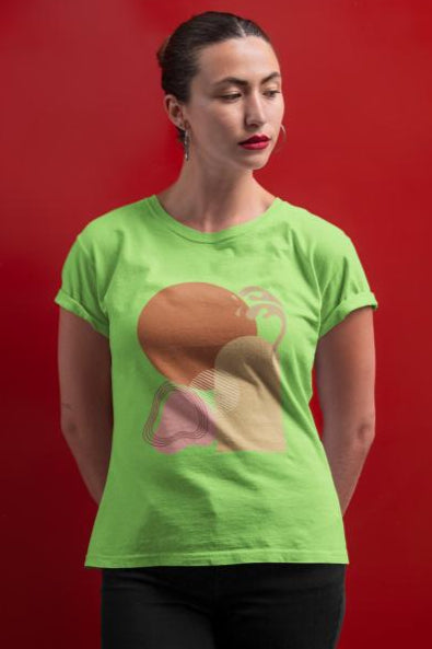 Women's Minimal Design Art T-shirt Light Pink by ZealforTee