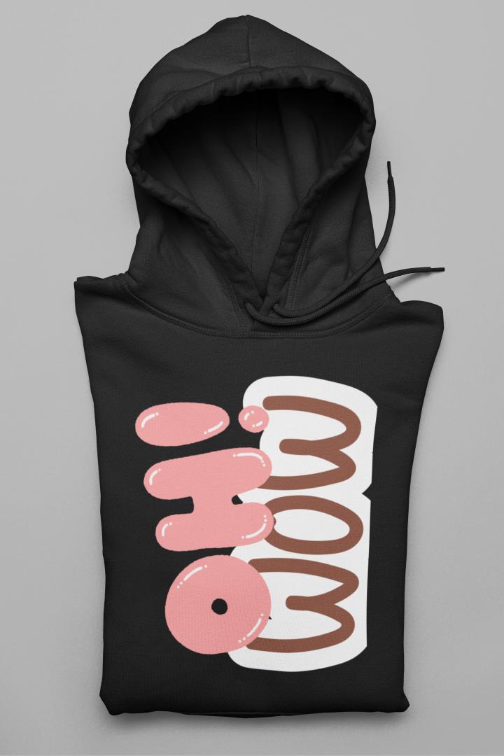 Women's Oh Wow Hoodie Sweatshirt Light Baby Pink by ZealforTee