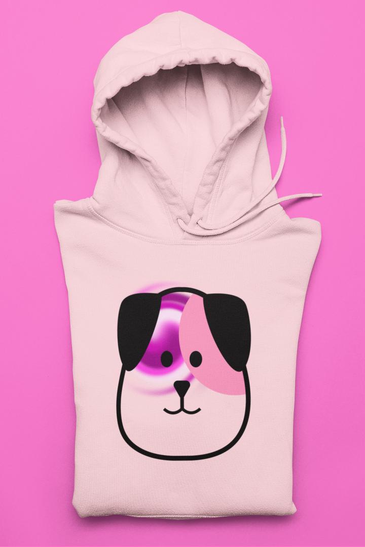 Women's Dog Hoodie Sweatshirt White by ZealforTee