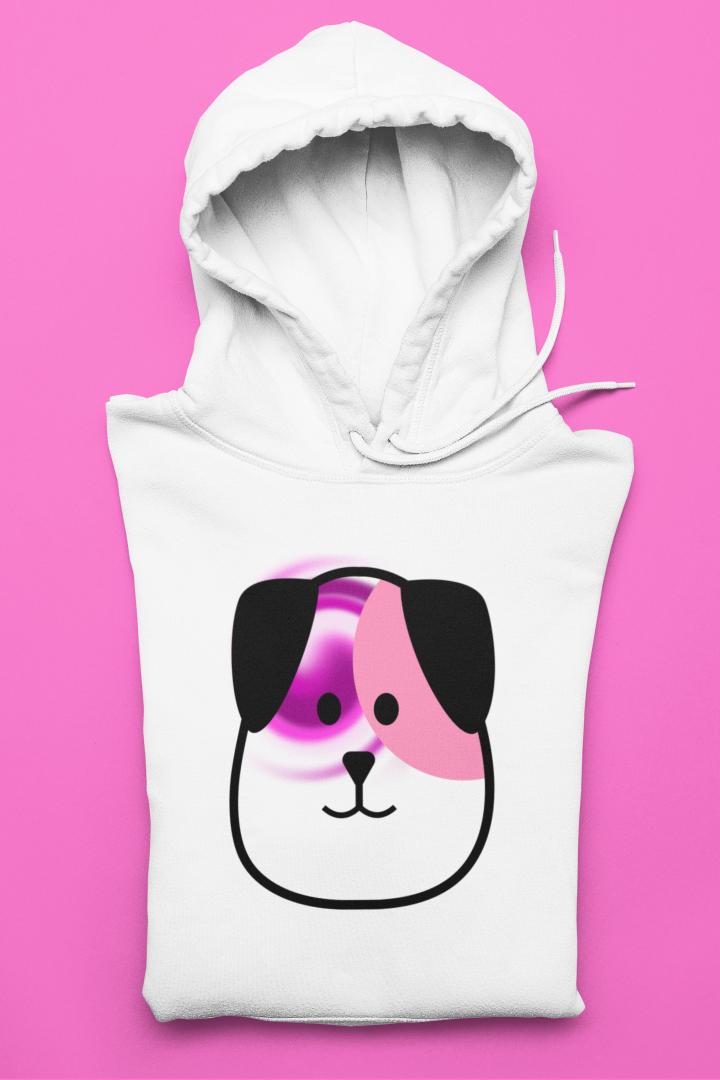 Women's Dog Hoodie Sweatshirt White by ZealforTee