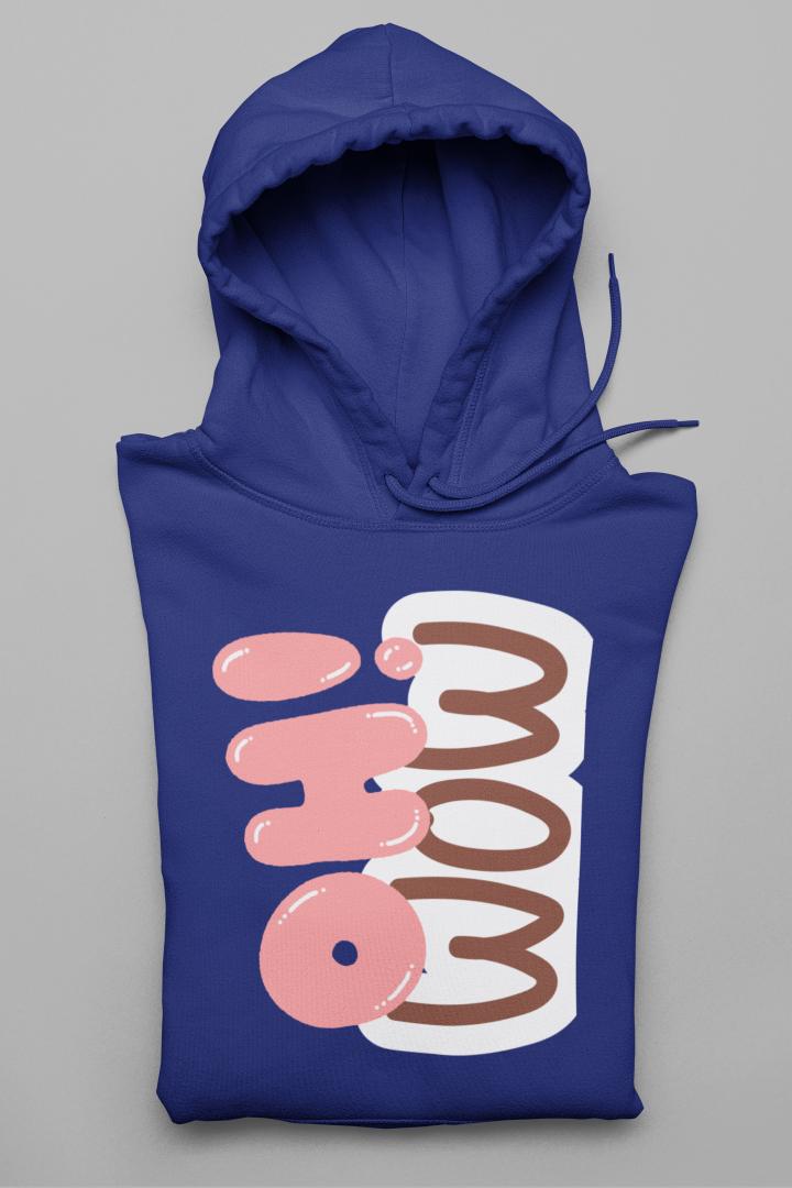 Women's Oh Wow Hoodie Sweatshirt Light Baby Pink by ZealforTee