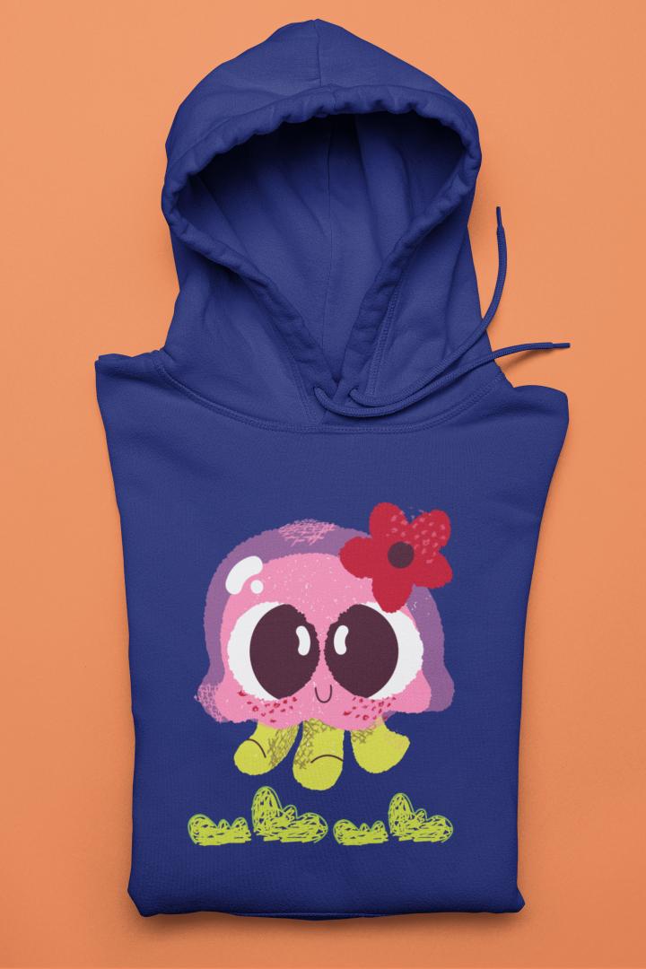 Women's Octopus Hoodie Sweatshirt Royal Blue by ZealforTee