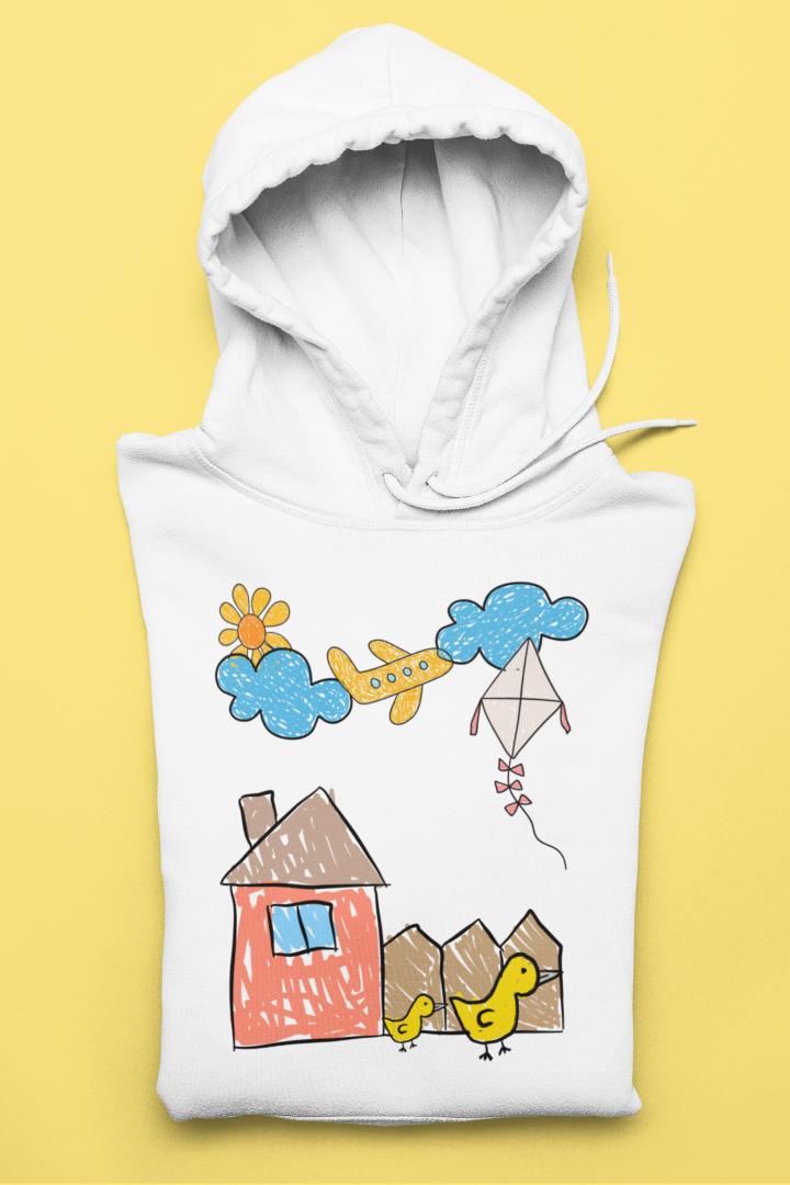 Women's Scenery Hoodie Sweatshirt Black by ZealforTee