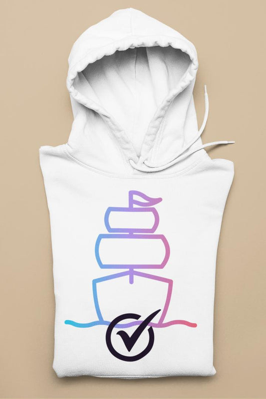 Women's Boat Hoodie Sweatshirt White by ZealforTee