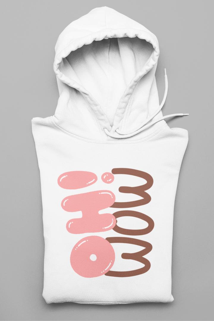 Women's Oh Wow Hoodie Sweatshirt Black by ZealforTee