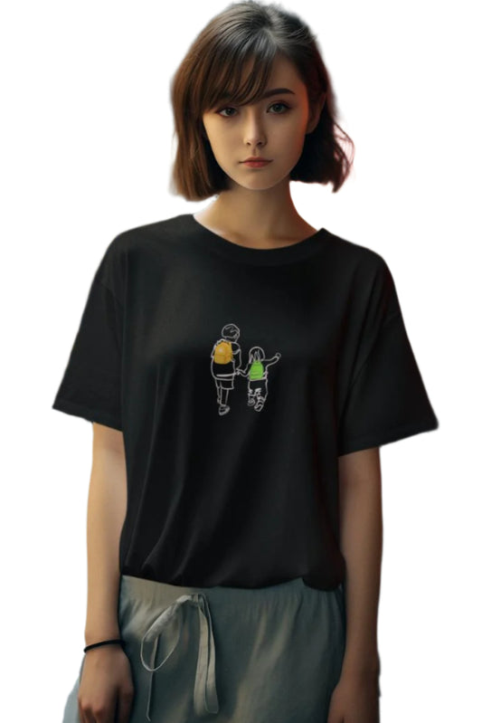 Women Siblings Oversized T shirt XS by ZealforTee