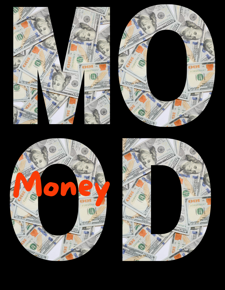 Women's Mood Money T-shirt Black by ZealforTee