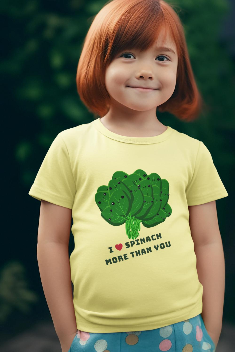 Kid's Love Spinach Unisex Tshirt Liril Green by ZealforTee