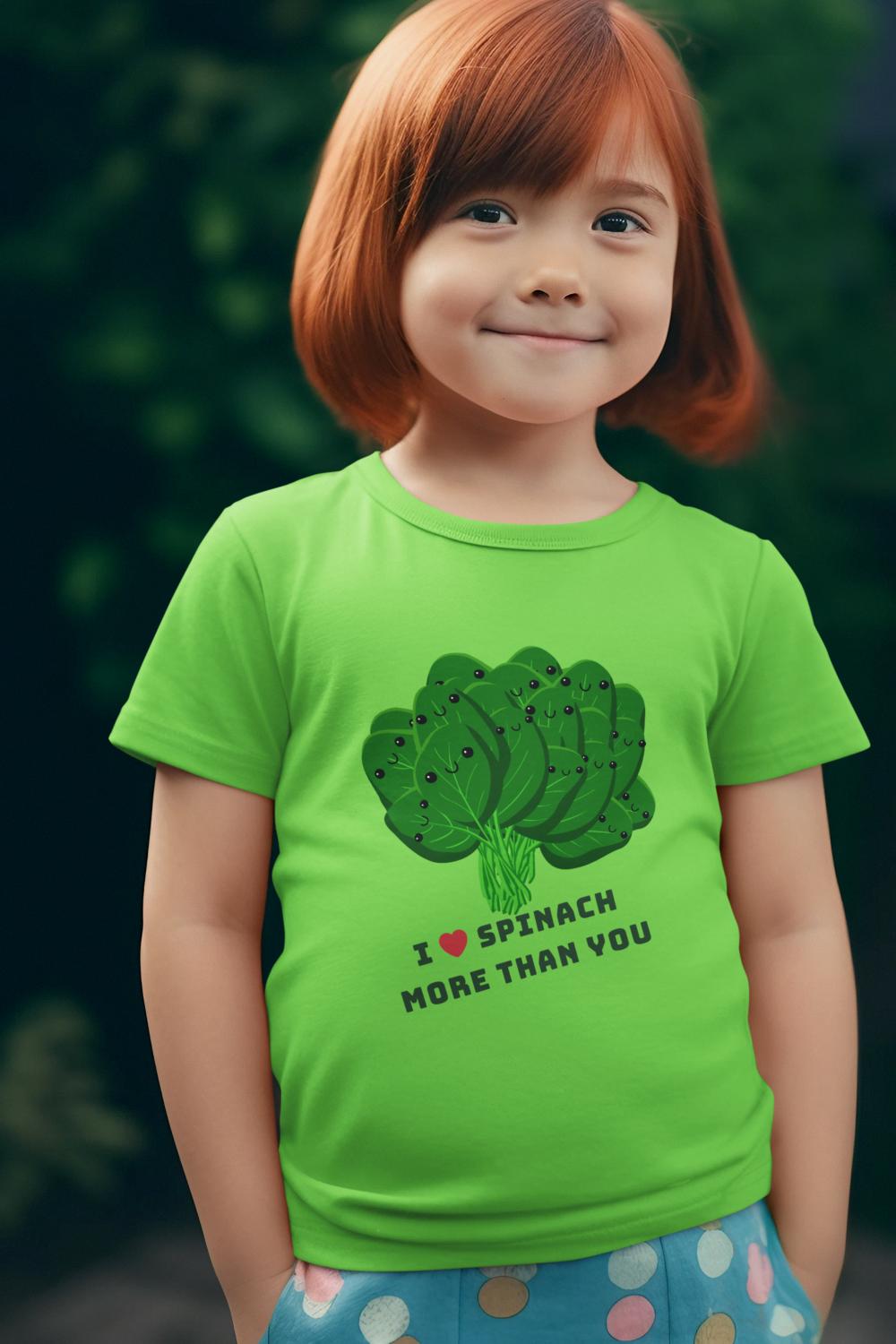 Kid's Love Spinach Unisex Tshirt Liril Green by ZealforTee