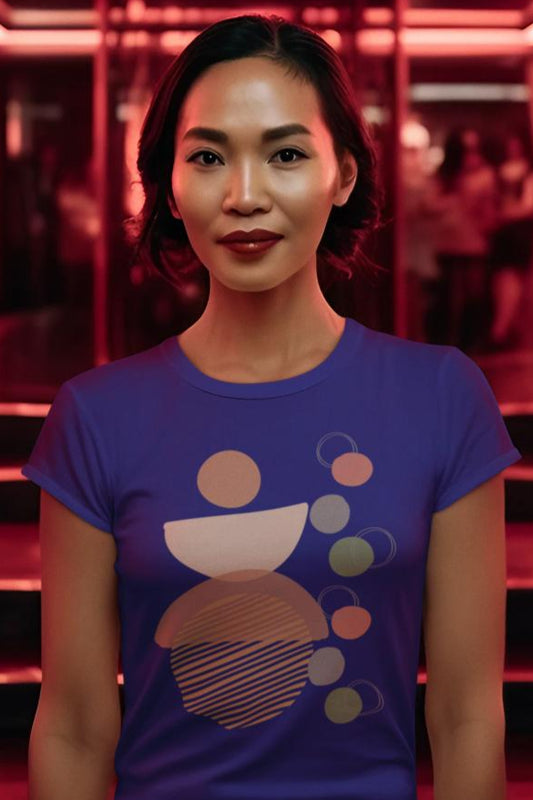 Women's Circle Arty T-shirt Liril Green by ZealforTee