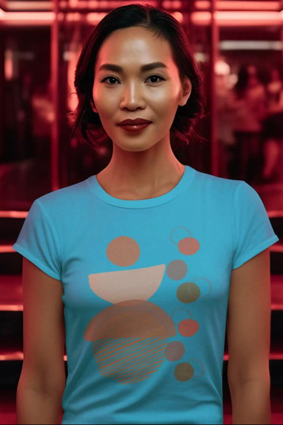 Women's Circle Arty T-shirt Liril Green by ZealforTee