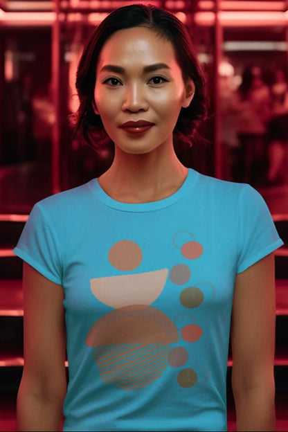 Women's Circle Arty T-shirt Liril Green by ZealforTee