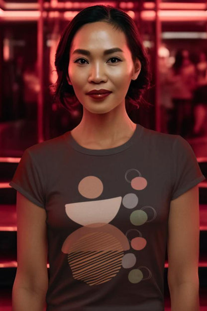 Women's Circle Arty T-shirt Liril Green by ZealforTee