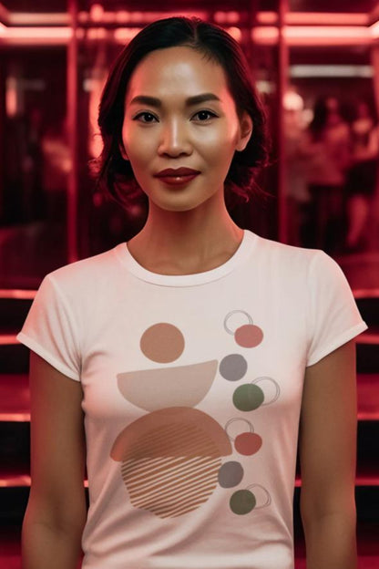 Women's Circle Arty T-shirt Liril Green by ZealforTee