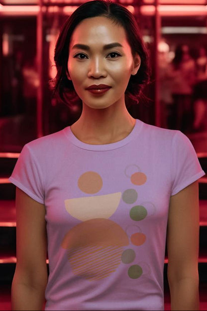 Women's Circle Arty T-shirt Liril Green by ZealforTee