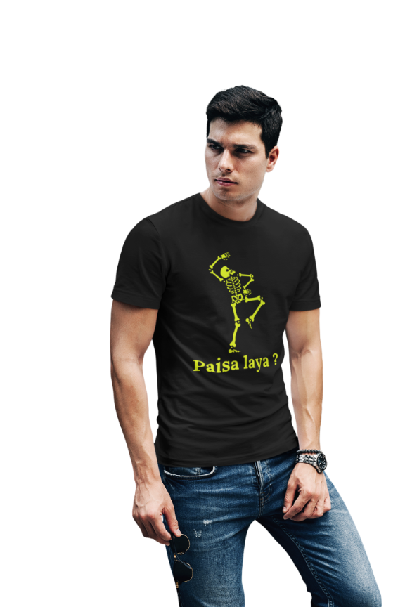 Men's Paisa Laya Skull T-shirt Black by ZealforTee