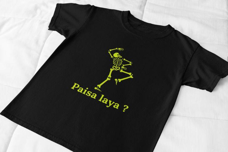 Men's Paisa Laya Skull T-shirt Black by ZealforTee