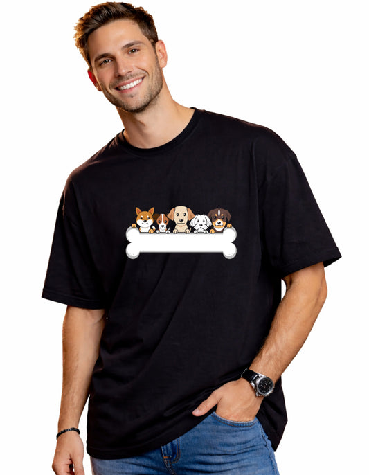 Men Paw Society Oversized T-shirt Front By ZealforTee