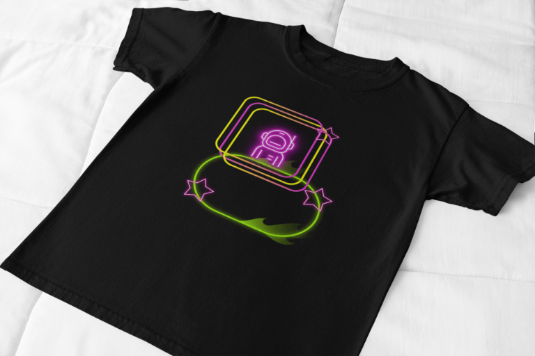 Men's Glow Robot T-shirt Black by ZealforTee